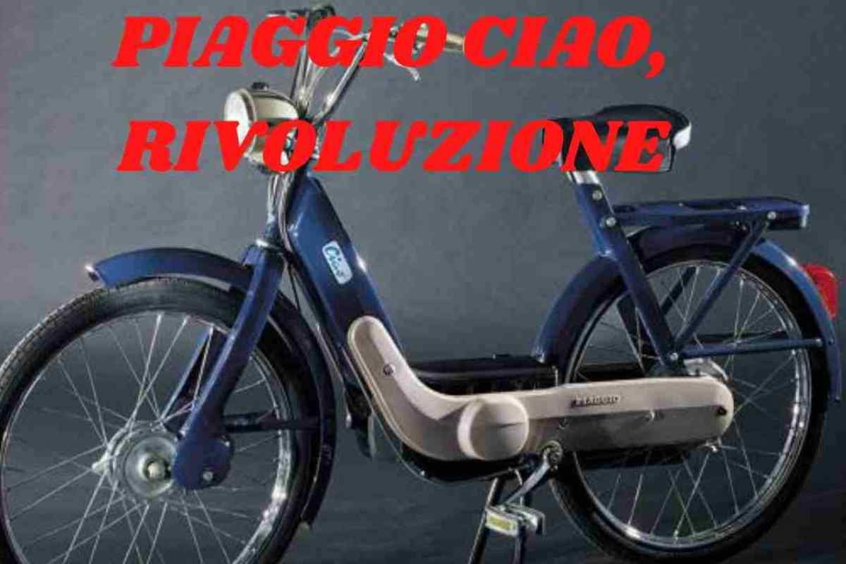 Un Piaggio Ciao di colore blu