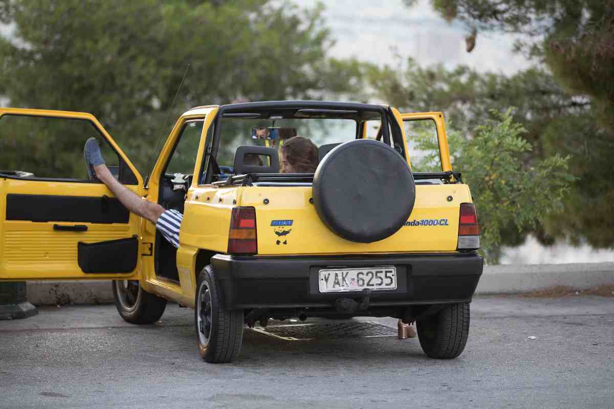 Fiat Panda tuning: modello giallo cabrio