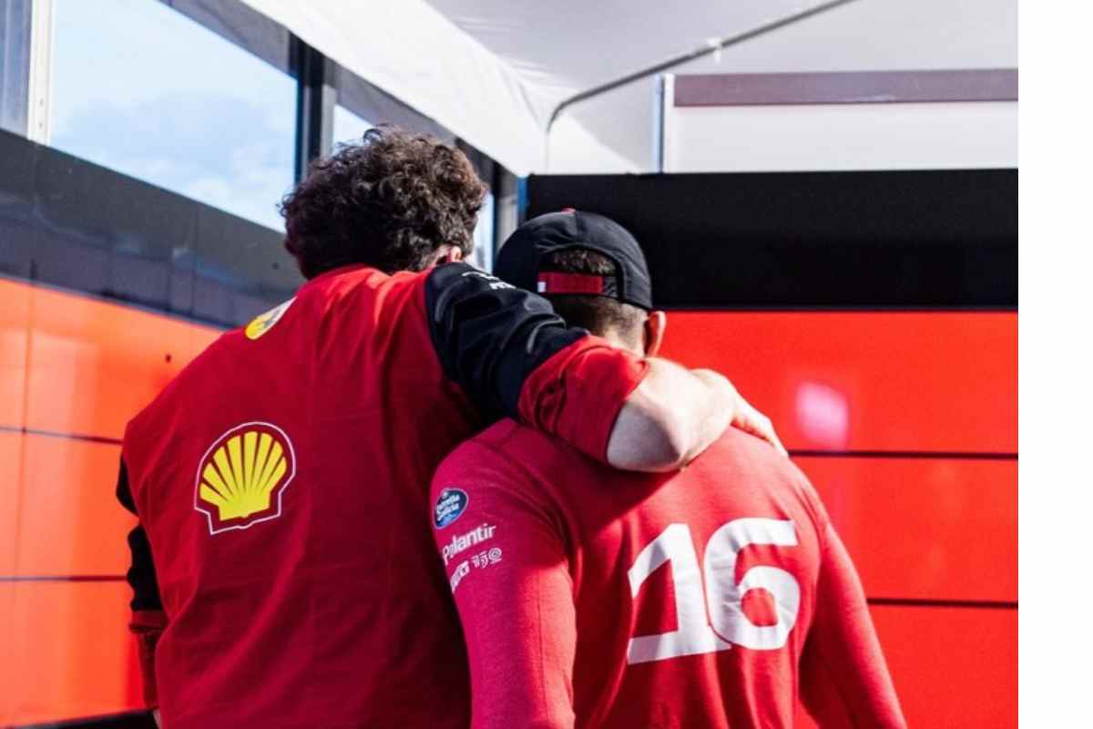 Charles Leclerc e Mattia Binotto all'interno del post del monegasco su Instagram (Instagram) 29 novembre 2022 fuoristrada.it