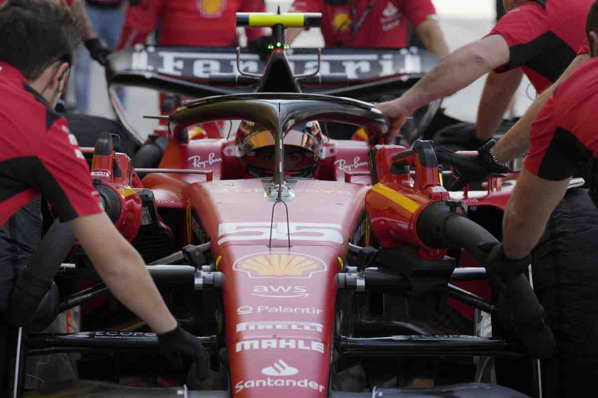 La monoposto Ferrari di Sainz