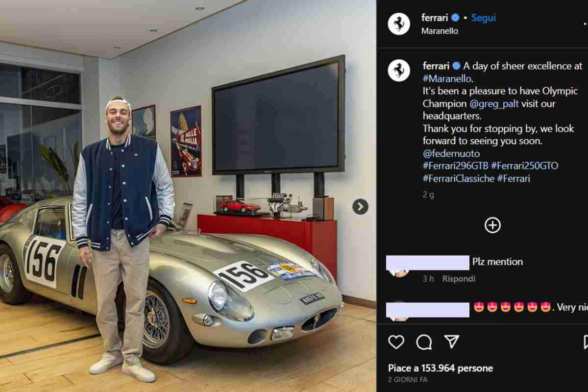 Gregorio Paltrinieri in compagnia della mitica 250 GTO (fuoristrada.it - Instagram)