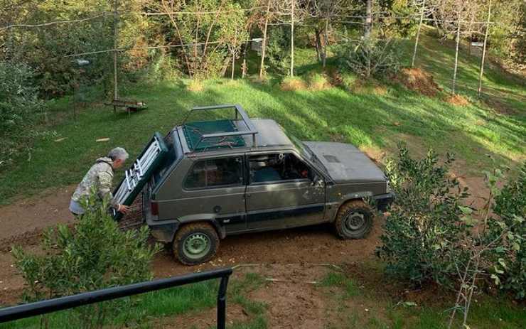 Roberto Baggio e la sua Fiat Panda 4x4