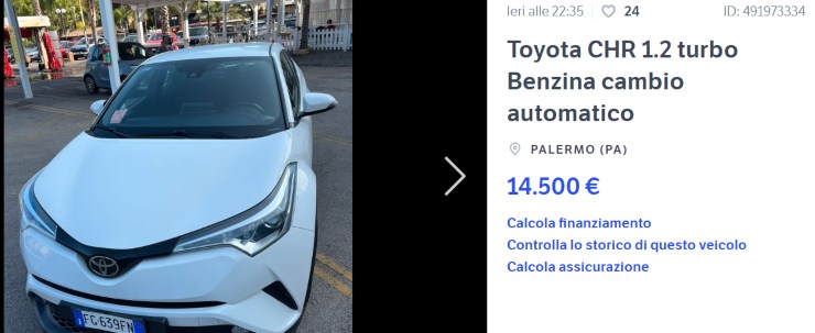 Toyota CHR, auto usata