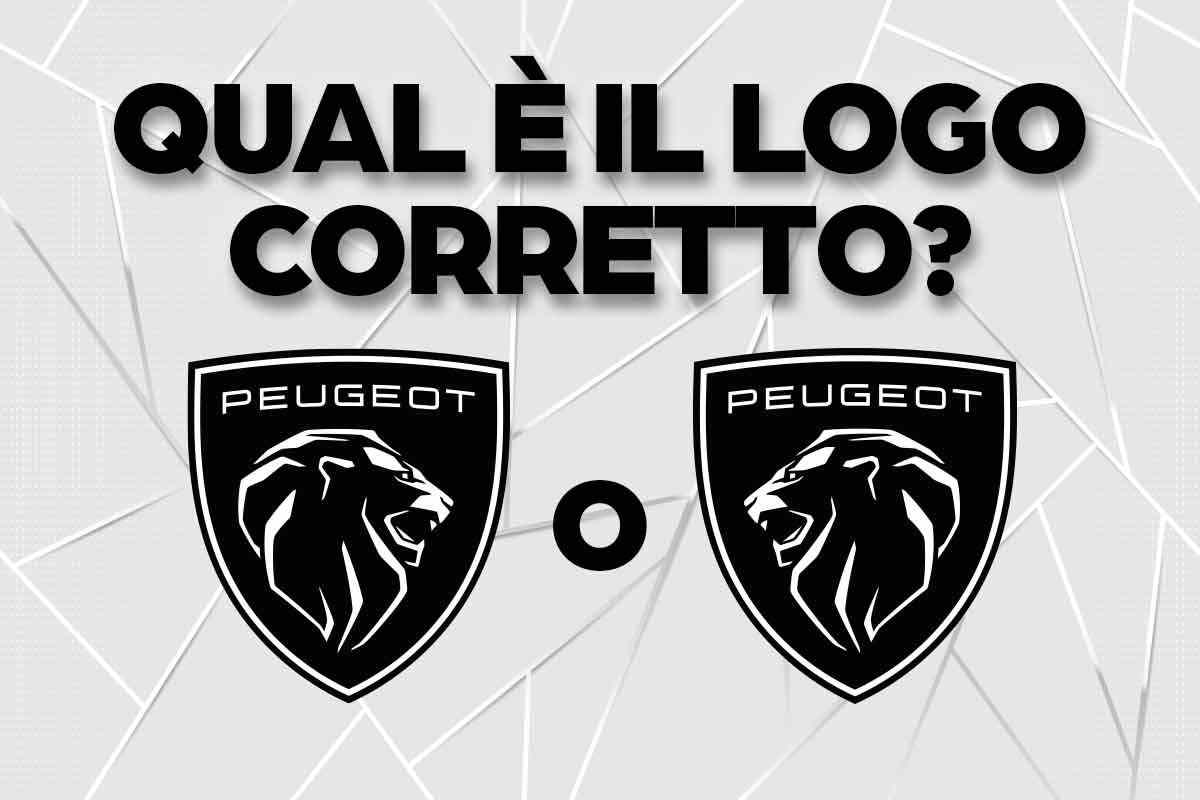 Test Peugeot, il logo reale