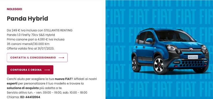 Fiat Panda offerta