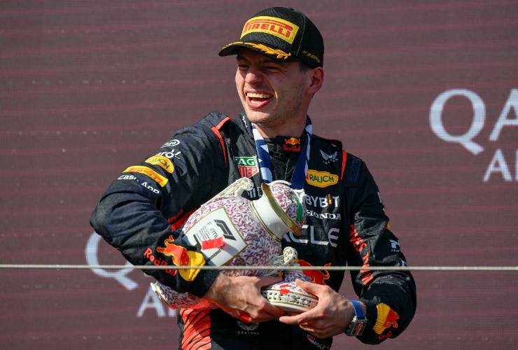 Verstappen sul podio di Budapest