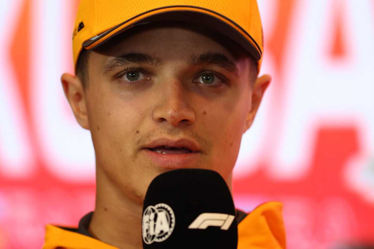 Lando Norris trofeo esultanza