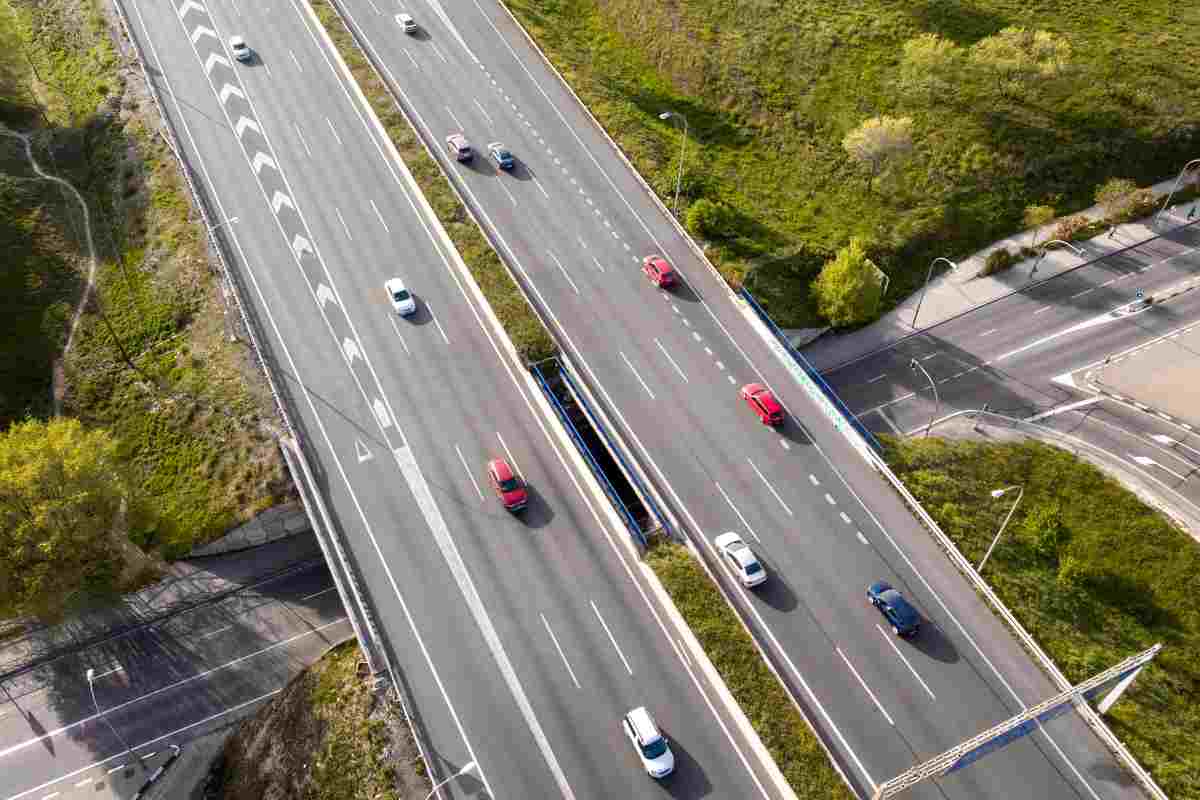 Auto in autostrada