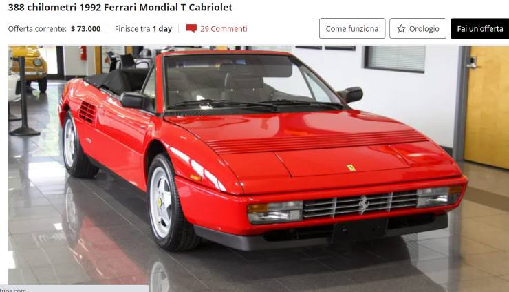 Ferrari Mondial T Cabriolet, quasi nuova