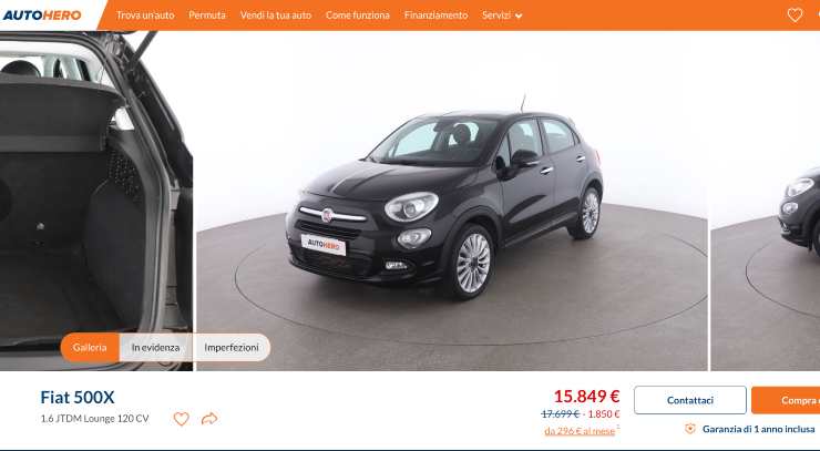 Fiat 500X in vendita