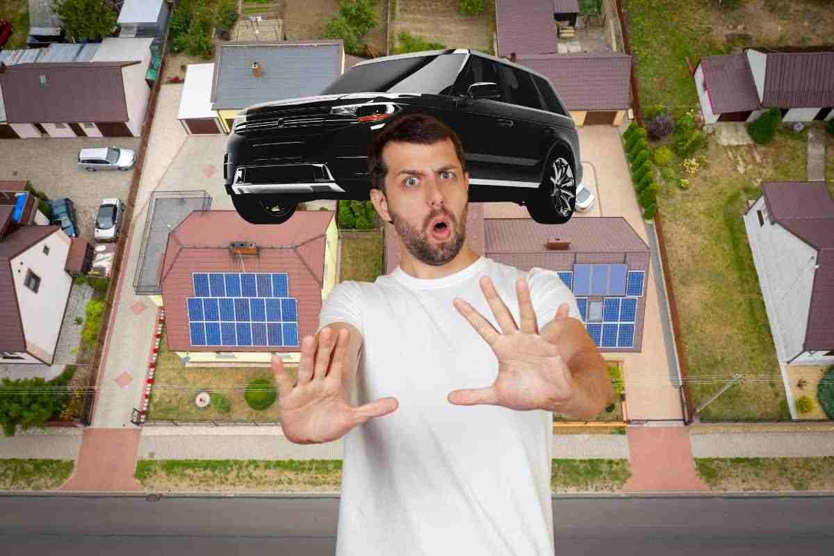 Si lancia con la propria auto dal tetto: episodio surreale, il video mette i brividi