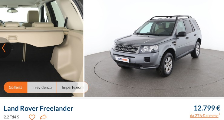 Land Rover Freelander, offerta da cogliere al volo