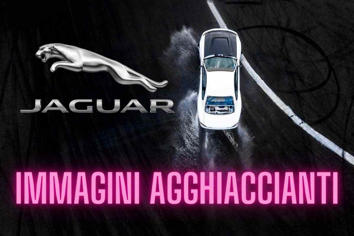Una Jaguar slitta paurosamente in autostrada: il video è da brividi
