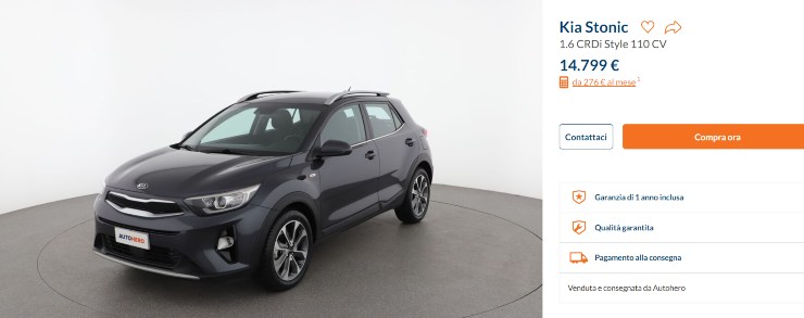 Kia Stonic SUV coreano offerta