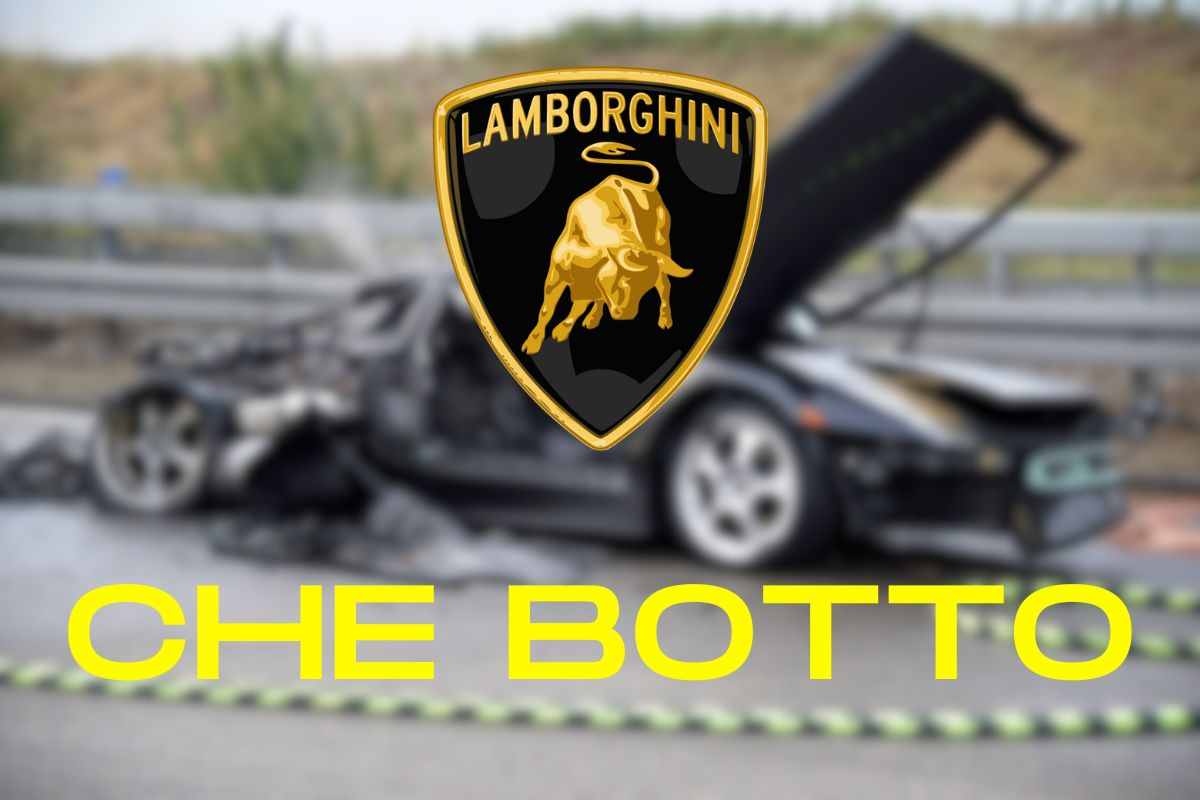 Con la pioggia la Lamborghini non sta in strada: che carambola in autostrada