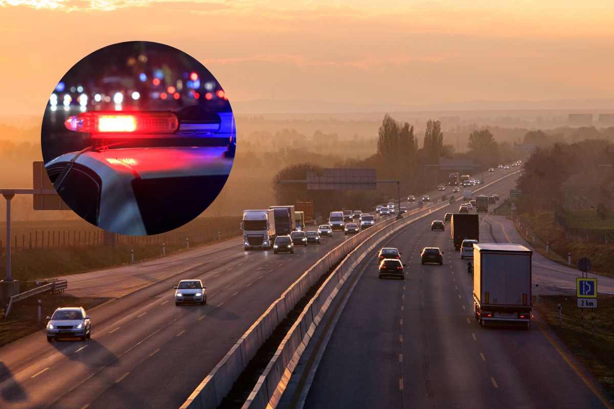 Scappa dalla polizia a bordo di un tir, l'inseguimento è folle: immagini terrificanti