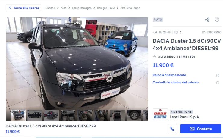 Dacia Duster vendita