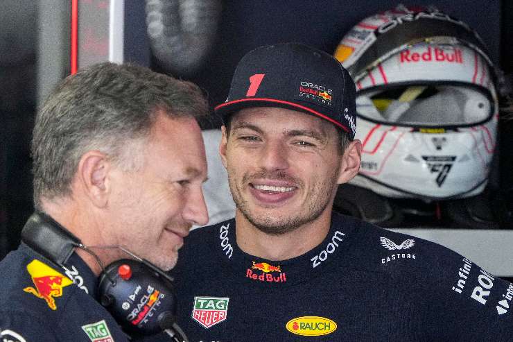 Christian Horner e Max Verstappen nervi tesi