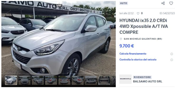 Hyundai ix35 usata in vendita a un prezzo assurdo