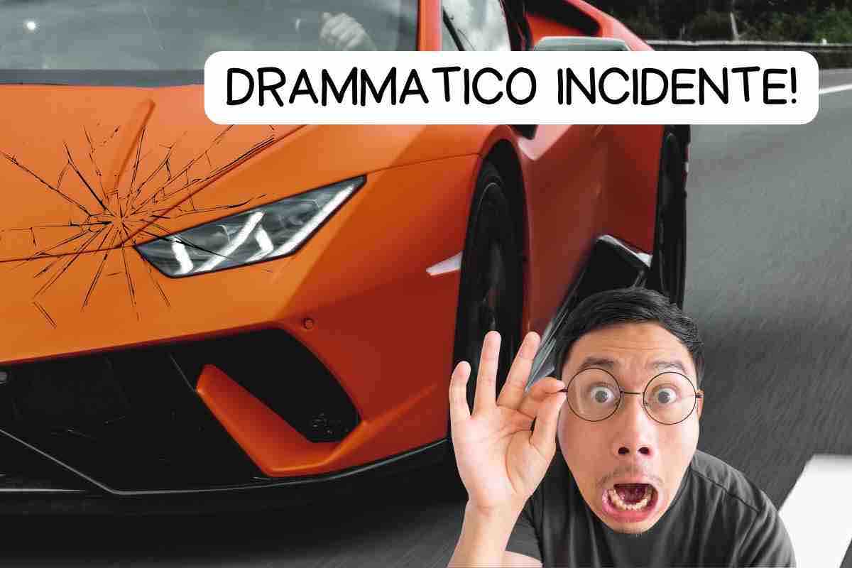 Incidente Lamborghini drammatico 