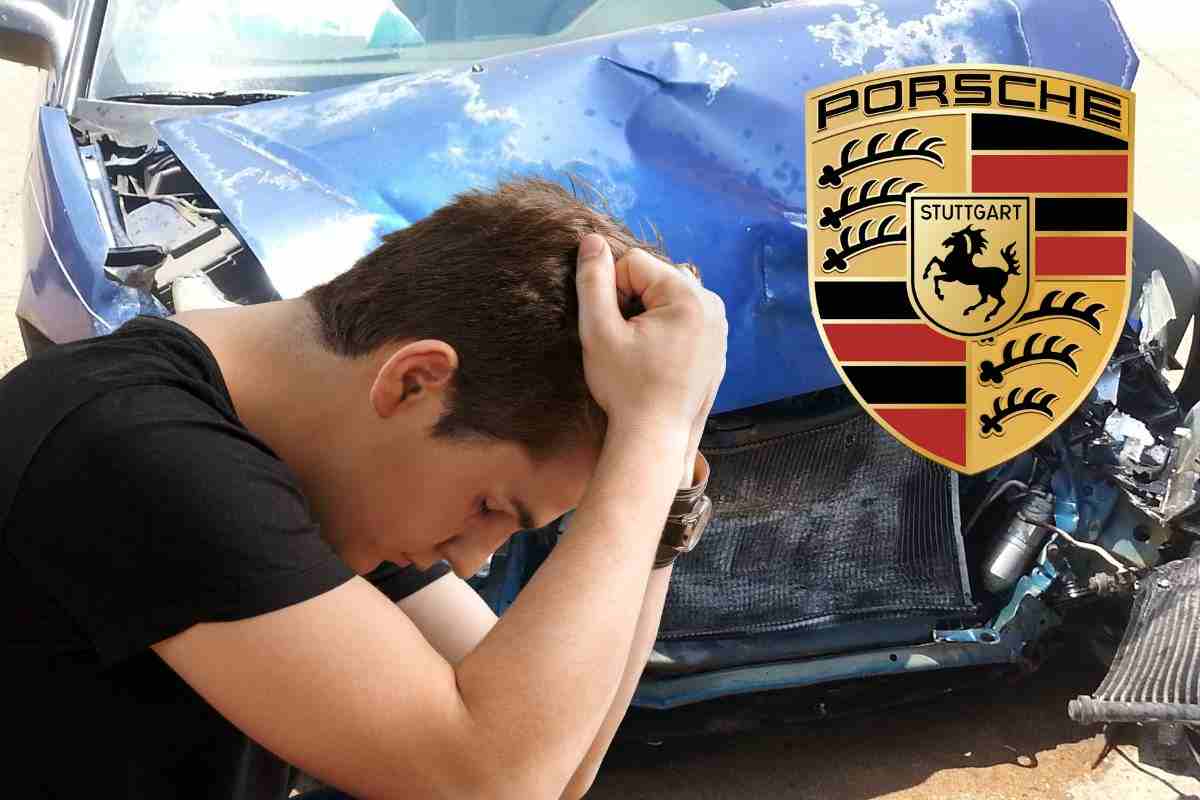 Porsche Taycan incidente gravissimo giovane 