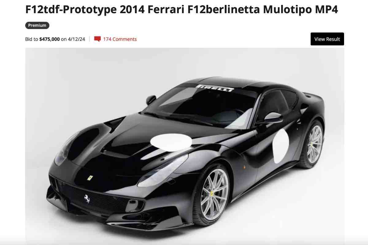 Ferrari asta lenta noia prototipo