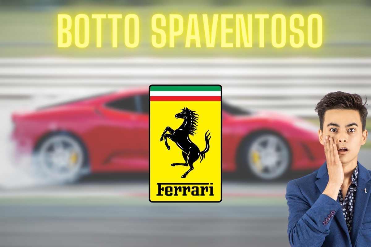 Perde il controllo della sua Ferrari 