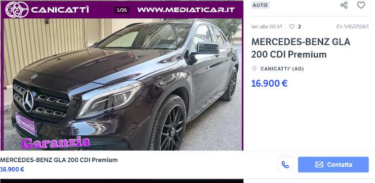 Mercedes GLA costa pochissimo