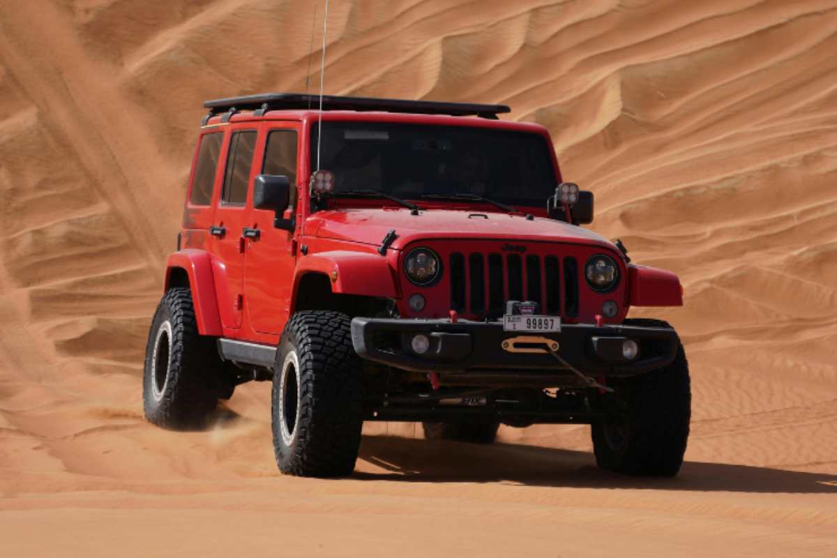 Jeep Wrangler nel deserto