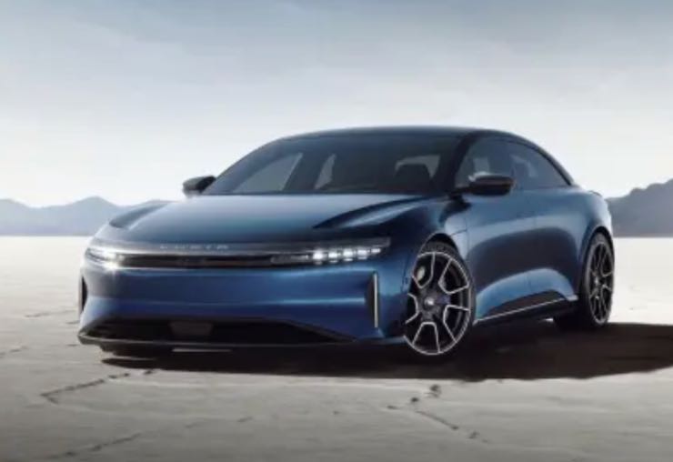 Lucid Air Sapphire 0-100 km/h in 1,9 secondi